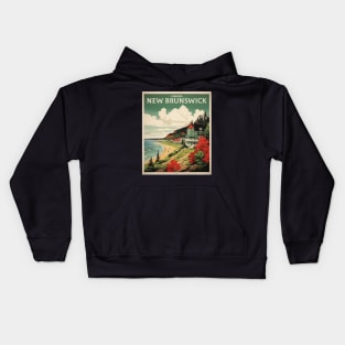 New Brunswick Canada Vintage Poster Tourism Kids Hoodie